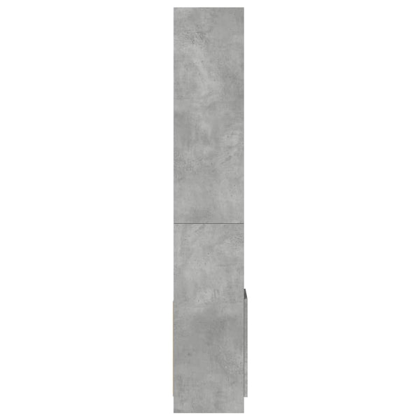 Betongrauer Schrank Talpau 92x33x180cm (Holz)