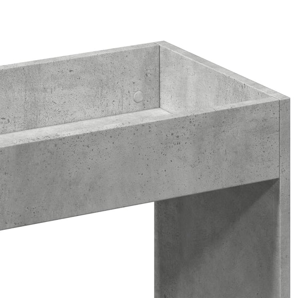 Betongrauer Schrank Talpau 92x33x180cm (Holz)