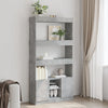 Betongrauer Schrank Talpau 92x33x180cm (Holz)