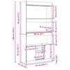 Grauer Schrank Talpau 92x33x180cm (Holz)