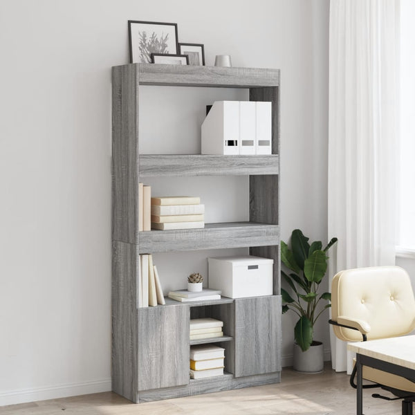 Grauer Schrank Talpau 92x33x180cm (Holz)