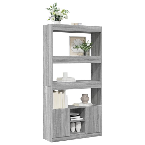 Grauer Schrank Talpau 92x33x180cm (Holz)