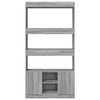 Grauer Schrank Talpau 92x33x180cm (Holz)