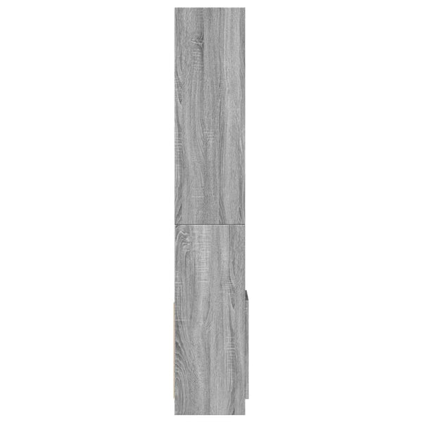 Grauer Schrank Talpau 92x33x180cm (Holz)