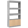 Grauer Schrank Talpau 92x33x180cm (Holz)