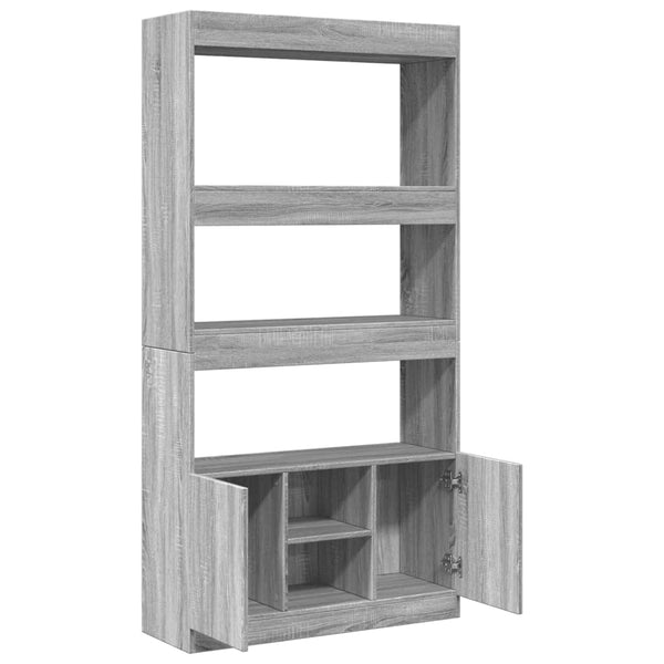 Grauer Schrank Talpau 92x33x180cm (Holz)