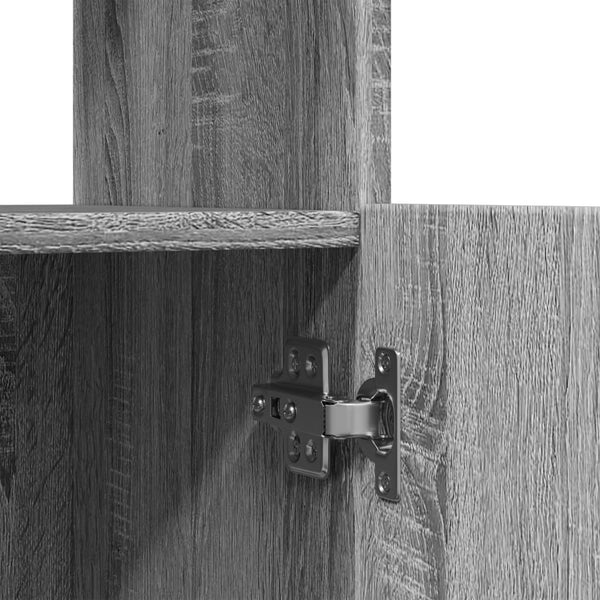 Grauer Schrank Talpau 92x33x180cm (Holz)