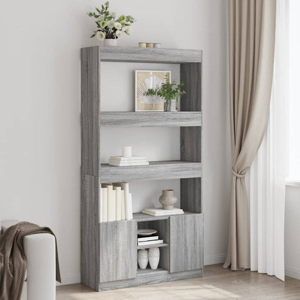 Grauer Schrank Talpau 92x33x180cm (Holz)