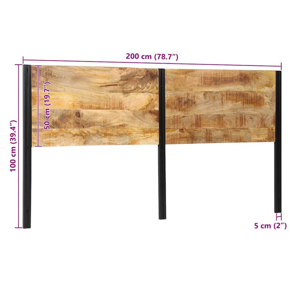 Sängynpääty Pantilie 200cm (mangopuu ja rauta)
