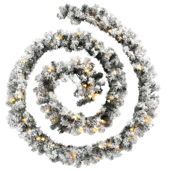 Grüne Weihnachtsgirlande mit LED-Leuchten Muazil 5 m (PVC)