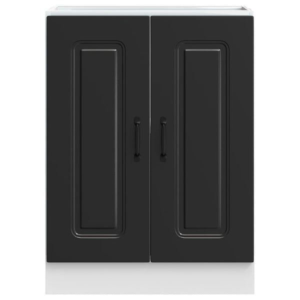Waschtischunterschrank Kalmar Tacue schwarz 60x46x81,5cm