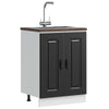Waschtischunterschrank Kalmar Tacue schwarz 60x46x81,5cm