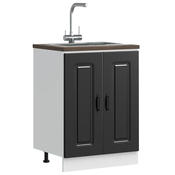 Waschtischunterschrank Kalmar Tacue schwarz 60x46x81,5cm