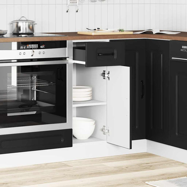Tacue Kalmar Unterschrank aus Holz, schwarz