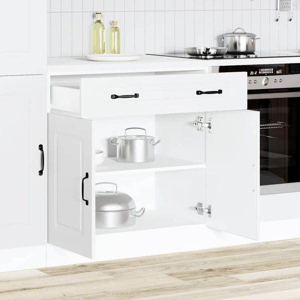 Unterschrank Tacue Kalmar, weißes Holz für die Küche