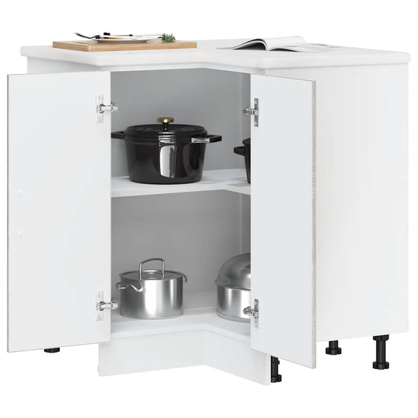 Grauer Kücheneckskaff Tacue (Sonoma-Holz)