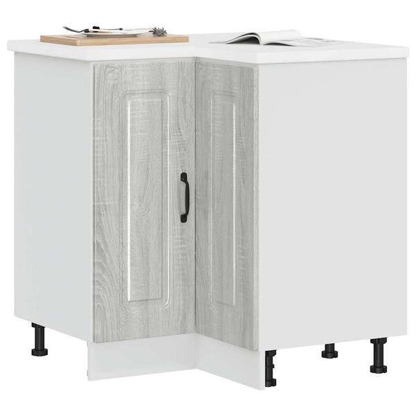 Grauer Kücheneckskaff Tacue (Sonoma-Holz)