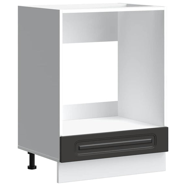 Schwarzer Ofenschrank Kalmar Tacue (Holz)