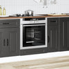 Schwarzer Ofenschrank Kalmar Tacue (Holz)