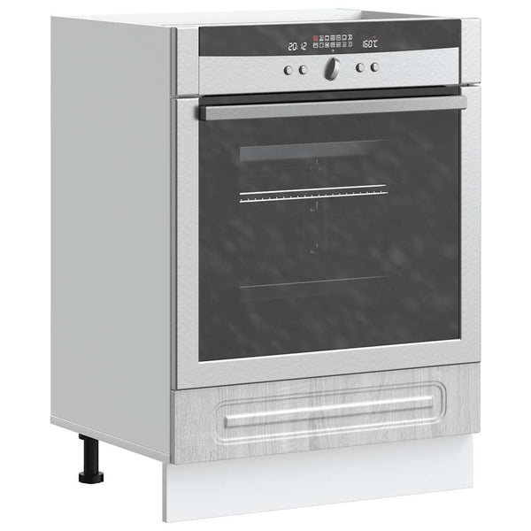 Grauer Ofenschrank Kalmar Tacue (Sonoma-Holz)
