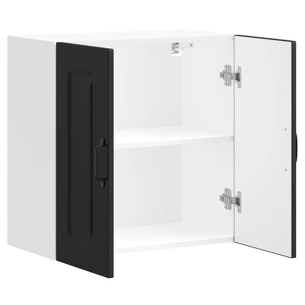 Tacue Kalmar schwarzer Küchenoberschrank (Holzoptik)