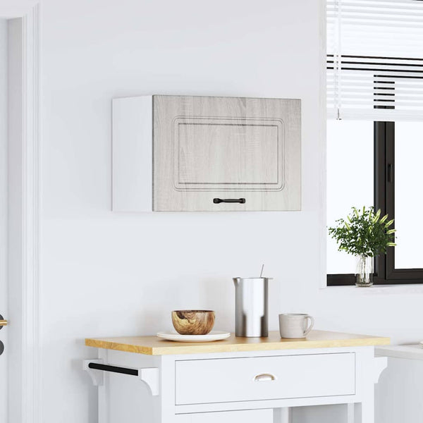 Grauer Tacue Wandschrank für die Küche (Holzdesign)