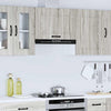 Grauer Tacue Wandschrank für die Küche (Holzdesign)