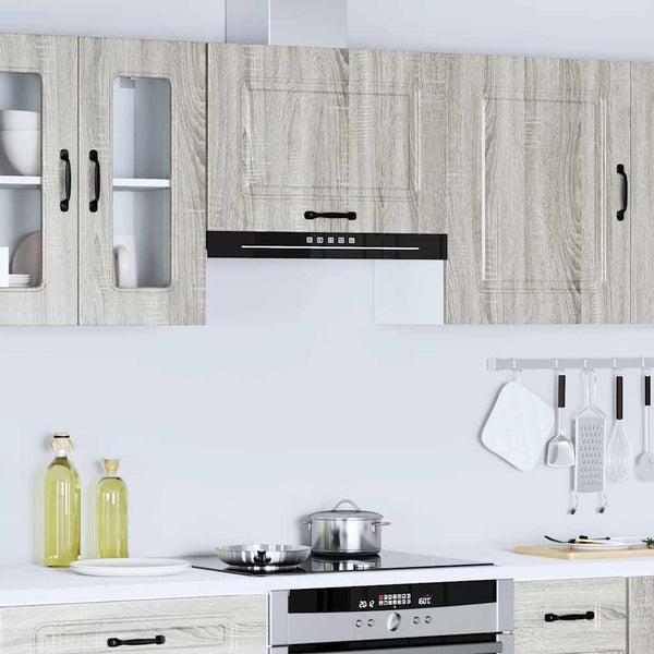 Grauer Tacue Wandschrank für die Küche (Holzdesign)