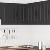 Schwarzer Kücheneckschrank Kalmar Tacue (Holz)