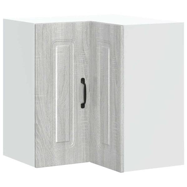 Tacue Calmar grauer Eckküchenwandschrank (Holzdesign)