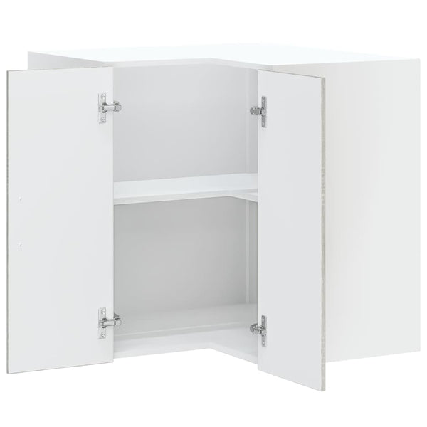 Tacue Calmar grauer Eckküchenwandschrank (Holzdesign)