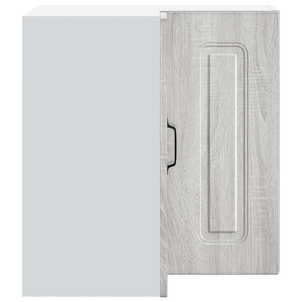 Tacue Calmar grauer Eckküchenwandschrank (Holzdesign)