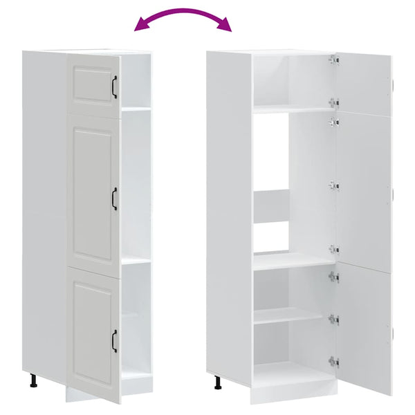 Weißer Küchenschrank Kalmar Tacue (designtes Holz)