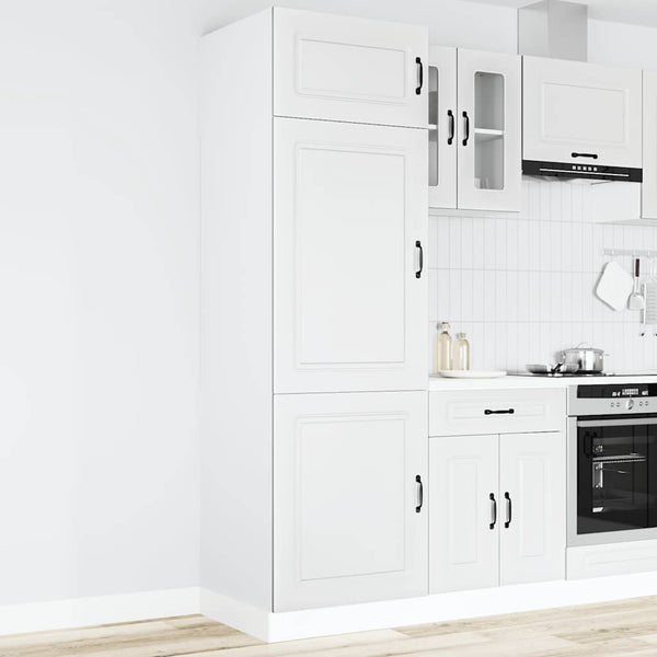 Weißer Küchenschrank Kalmar Tacue (designtes Holz)