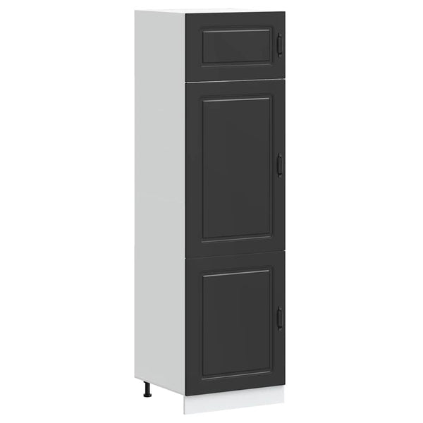 Schwarzer Küchenschrank Kalmar Tacue (Holz)