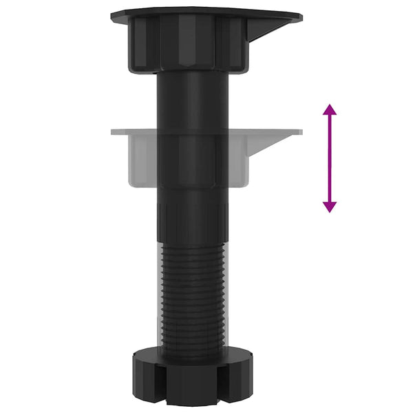 Schwarzer Küchenschrank Kalmar Tacue (Holz)
