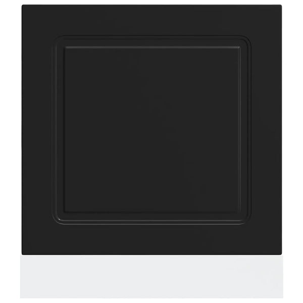 Schwarze Geschirrspülerfront kalmar Tacue 60x1,5x67cm