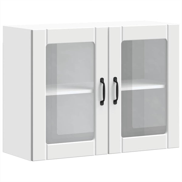Küchenwandschrank Lucca Armie mit weißer Glastür