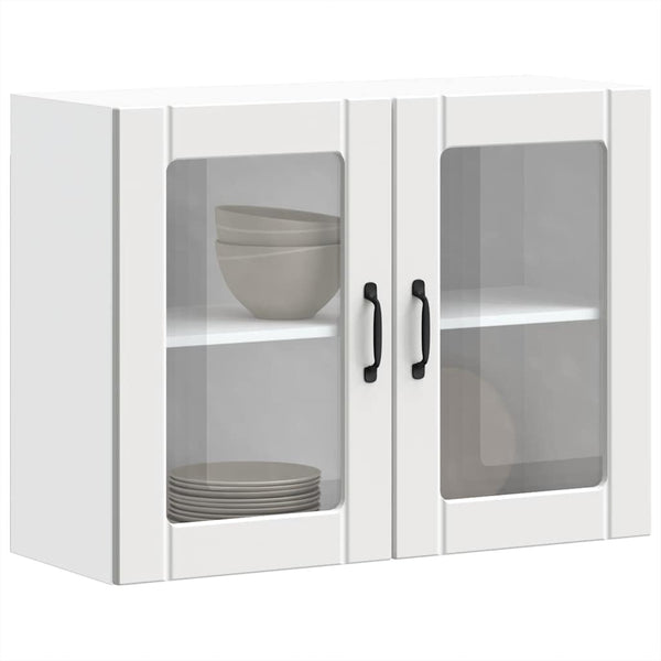 Küchenwandschrank Lucca Armie mit weißer Glastür