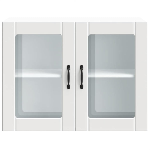 Küchenwandschrank Lucca Armie mit weißer Glastür