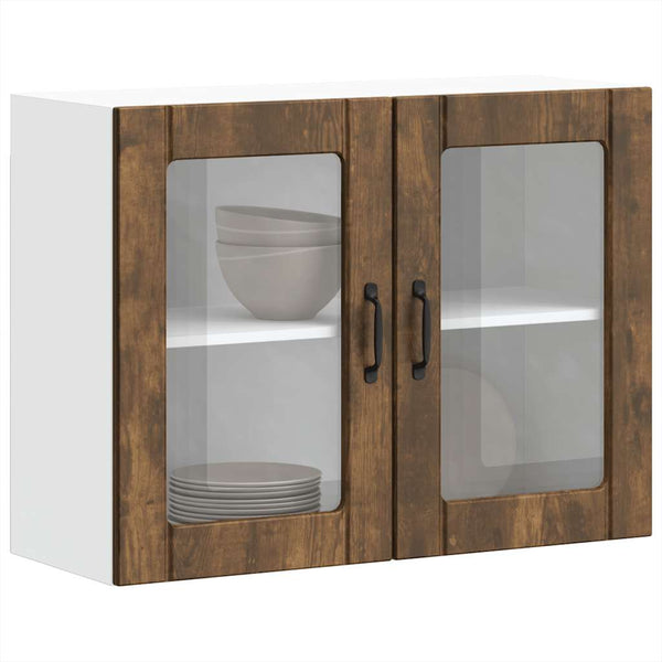 Armie Küchenhängeschrank (mit Lucca Glastür) Räuchereiche