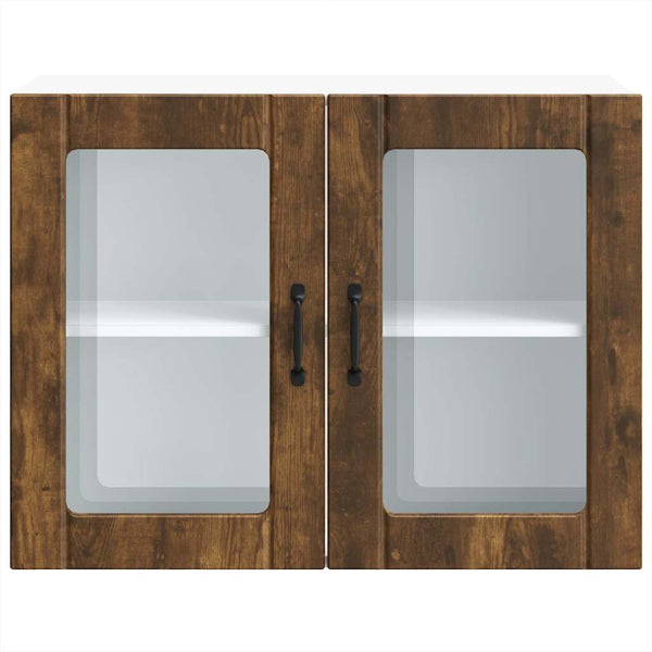 Armie Küchenhängeschrank (mit Lucca Glastür) Räuchereiche