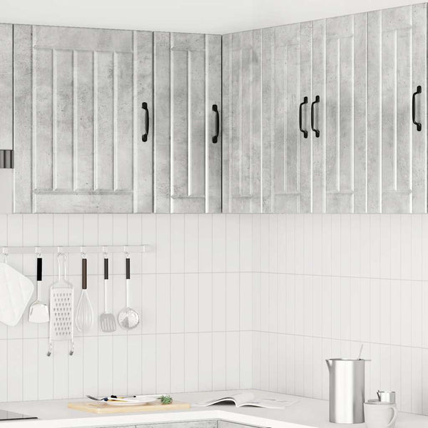 Grauer Kücheneckschrank Lucca Armie (Beton, Holzoptik)