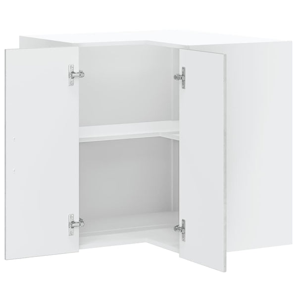 Grauer Kücheneckschrank Lucca Armie (Beton, Holzoptik)