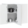 Grauer Kücheneckschrank Lucca Armie (Beton, Holzoptik)