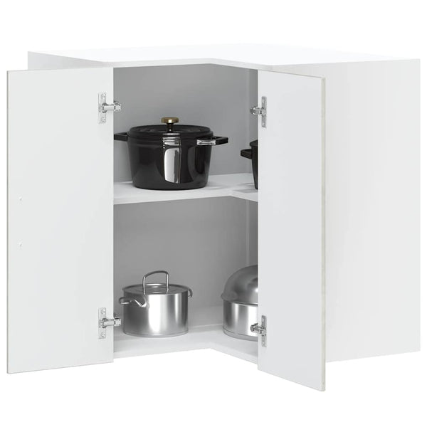 Grauer Kücheneckschrank Lucca Armie (Beton, Holzoptik)