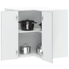 Grauer Küchen-Eckschrank Lucca Armie (Sonoma-Holzoptik)