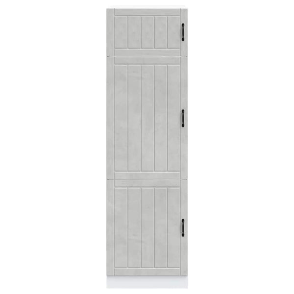 Grauer Küchenschrank Lucca Armie (Beton, Holzoptik)