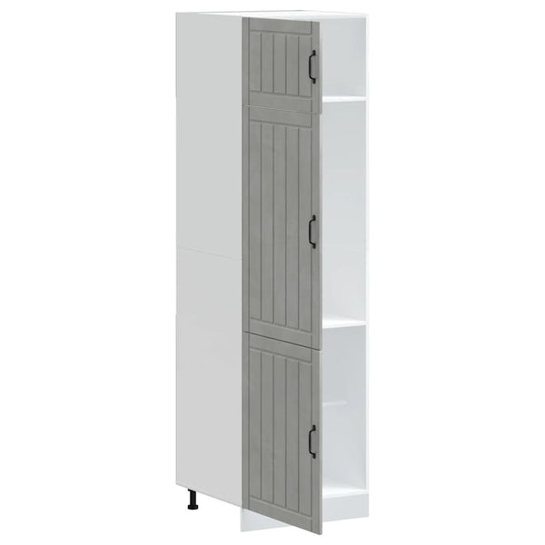 Grauer Küchenschrank Lucca Armie (Beton, Holzoptik)