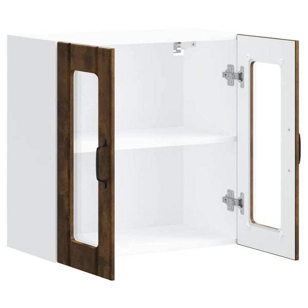 Küchen-Hängeschrank Armie (mit Glastür Lucca) Rauchereiche